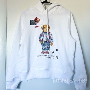 NWT Polo Ralph Lauren "Madras Patchwork Bear" Hoodie